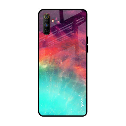 Colorful Aura Realme C3 Glass Back Cover Online