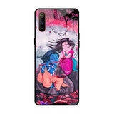 Radha Krishna Art Realme C3 Glass Back Cover Online