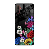Rose Flower Bunch Art Realme C3 Glass Back Cover Online