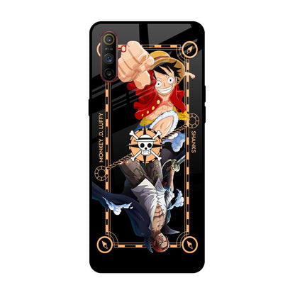 Shanks & Luffy Realme C3 Glass Back Cover Online