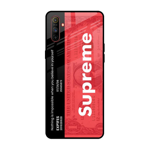 Supreme Ticket Realme C3 Glass Back Cover Online