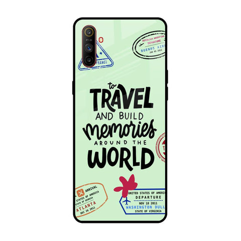 Travel Stamps Realme C3 Glass Back Cover Online