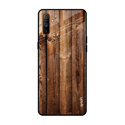 Timber Printed Realme C3 Glass Back Cover Online
