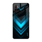 Vertical Blue Arrow Realme C3 Glass Back Cover Online