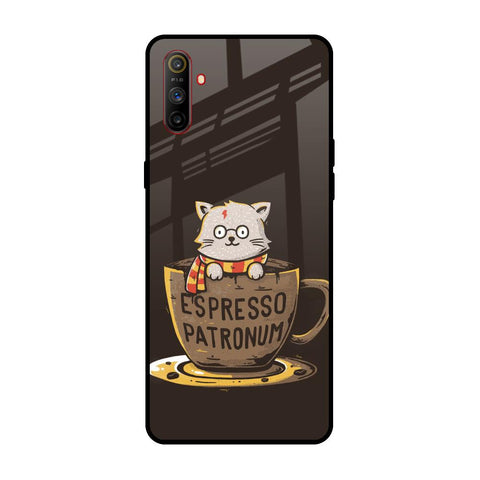 Tea With Kitty Realme C3 Glass Back Cover Online