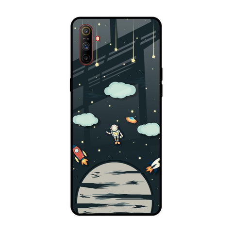 Astronaut Dream Realme C3 Glass Back Cover Online