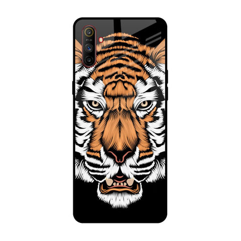 Angry Tiger Realme C3 Glass Back Cover Online