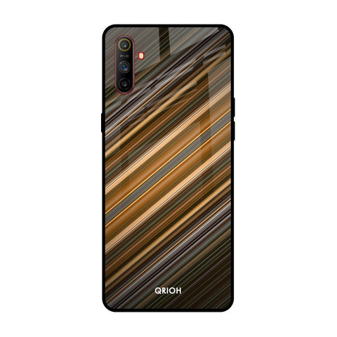 Diagonal Slash Pattern Realme C3 Glass Back Cover Online