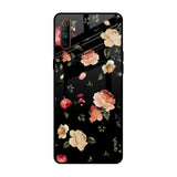 Black Spring Floral Realme C3 Glass Back Cover Online