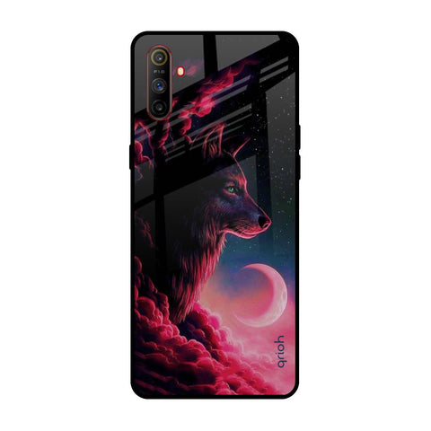 Moon Wolf Realme C3 Glass Back Cover Online