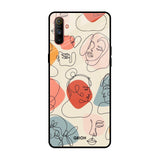 Abstract Faces Realme C3 Glass Back Cover Online