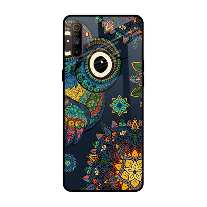 Owl Art Realme C3 Glass Back Cover Online