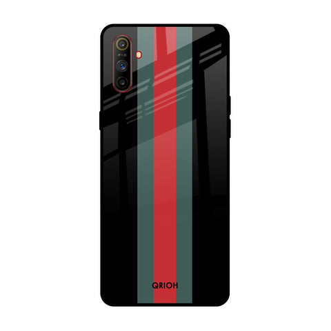 Vertical Stripes Realme C3 Glass Back Cover Online