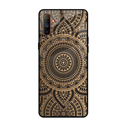 Luxury Mandala Realme C3 Glass Back Cover Online