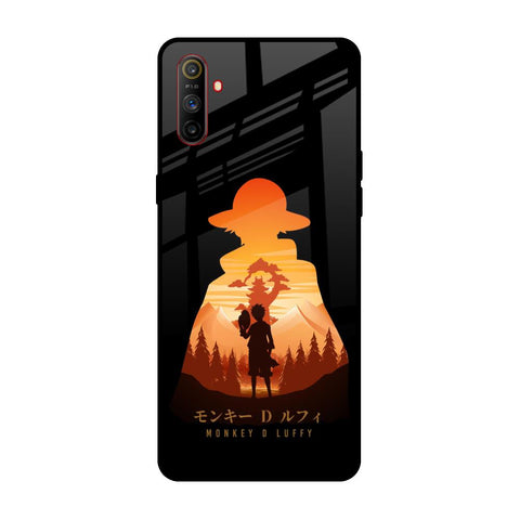 Luffy One Piece Realme C3 Glass Back Cover Online