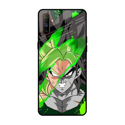 Anime Green Splash Realme C3 Glass Back Cover Online