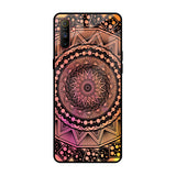 Floral Mandala Realme C3 Glass Back Cover Online