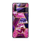 Electroplated Geometric Marble Realme C3 Glass Back Cover Online