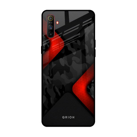 Modern Camo Abstract Realme C3 Glass Back Cover Online