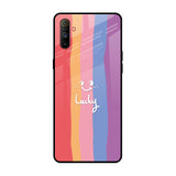 Lucky Abstract Realme C3 Glass Back Cover Online
