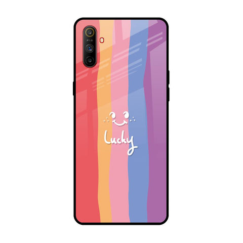 Lucky Abstract Realme C3 Glass Back Cover Online