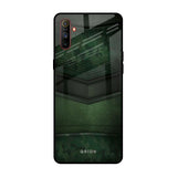 Green Leather Realme C3 Glass Back Cover Online