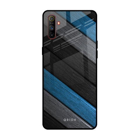 Multicolor Wooden Effect Realme C3 Glass Back Cover Online