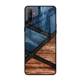 Wooden Tiles Realme C3 Glass Back Cover Online