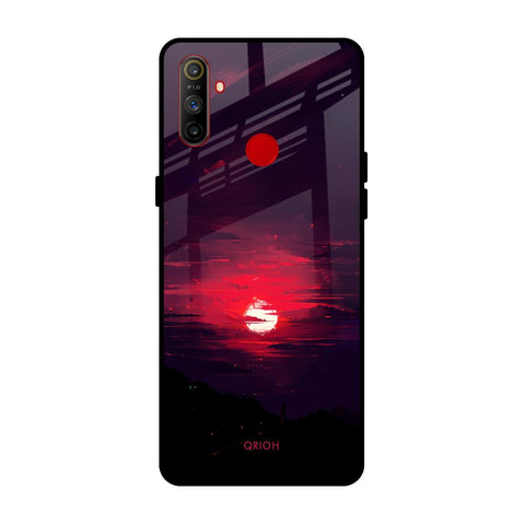 Morning Red Sky Realme C3 Glass Cases & Covers Online