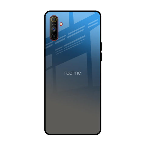Blue Grey Ombre Realme C3 Glass Back Cover Online