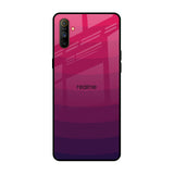 Wavy Pink Pattern Realme C3 Glass Back Cover Online