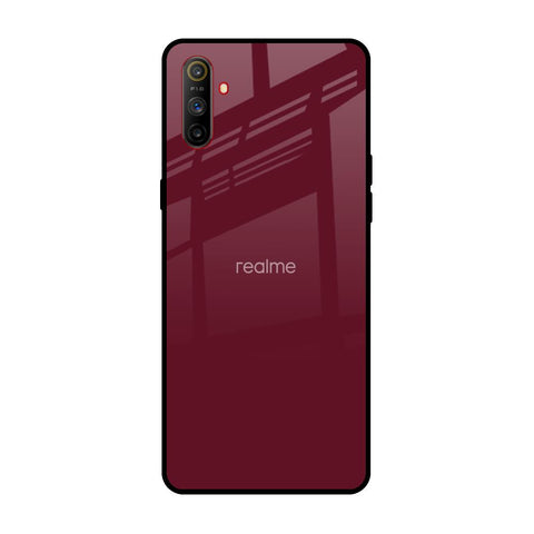 Classic Burgundy Realme C3 Glass Back Cover Online