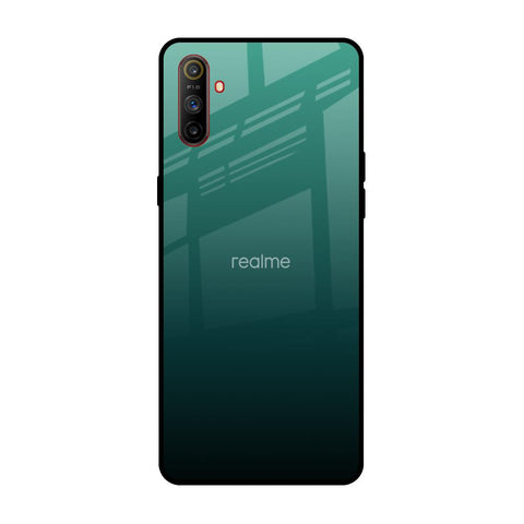 Palm Green Realme C3 Glass Back Cover Online