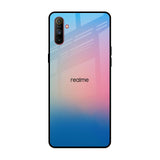 Blue & Pink Ombre Realme C3 Glass Back Cover Online