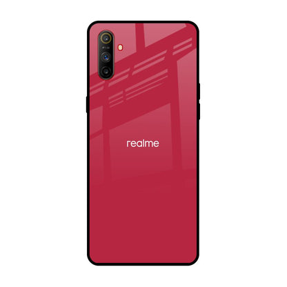 Solo Maroon Realme C3 Glass Back Cover Online