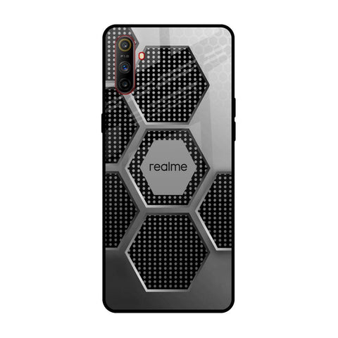 Hexagon Style Realme C3 Glass Back Cover Online