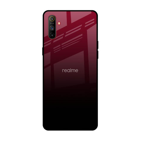 Wine Red Realme C3 Glass Back Cover Online
