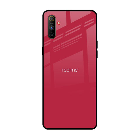 Solo Maroon Realme C3 Glass Back Cover Online
