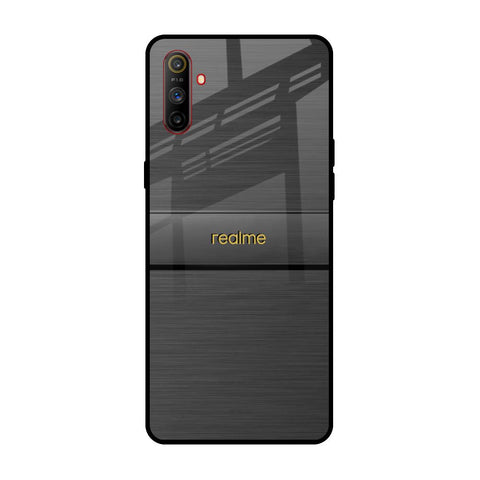 Grey Metallic Glass Realme C3 Glass Back Cover Online