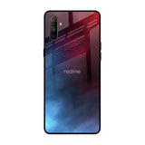 Smokey Watercolor Realme C3 Glass Back Cover Online