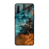 Golden Splash Realme C3 Glass Back Cover Online