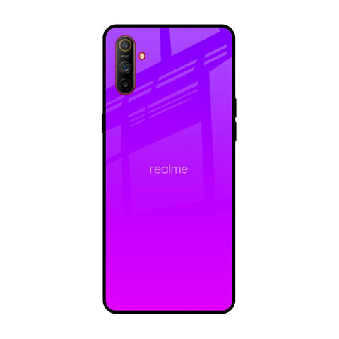 Purple Pink Realme C3 Glass Back Cover Online