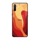 Magma Color Pattern Realme C3 Glass Back Cover Online