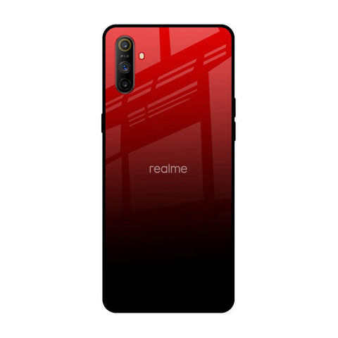 Maroon Faded Realme C3 Glass Back Cover Online