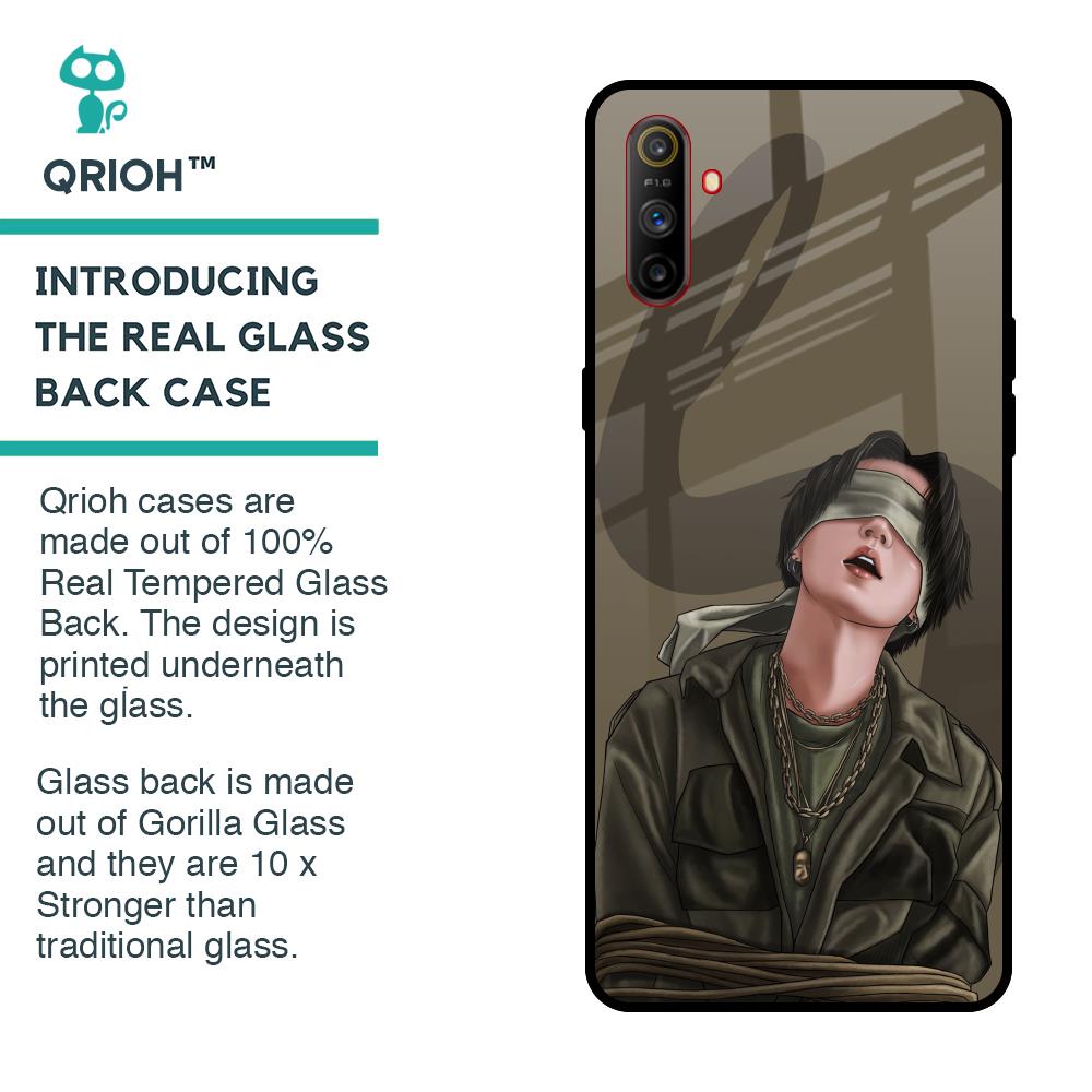 Blind Fold Glass Case for Realme C3