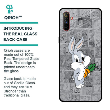 Cute Baby Bunny Glass Case for Realme C3