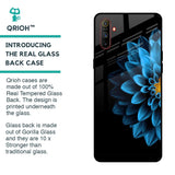 Half Blue Flower Glass Case for Realme C3