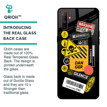Danger Signs Glass Case for Realme C3