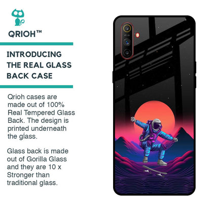 Retro Astronaut Glass Case for Realme C3