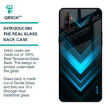 Vertical Blue Arrow Glass Case For Realme C3